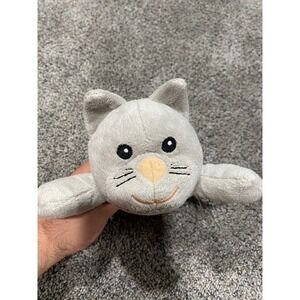Melissa & Doug Gray Cat Plush Stuffed Animal Soft Kitten Toy Gray White Belly